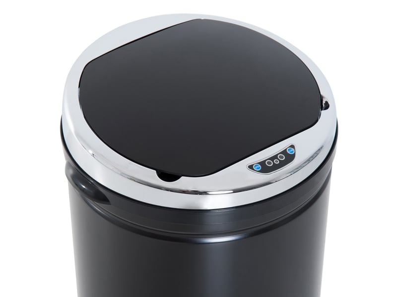  Poubelle automatique à capteur 42 l 30,5 x 30,5 x 68 cm noire en acier, avec bac intérieur amovible  - Conforama D