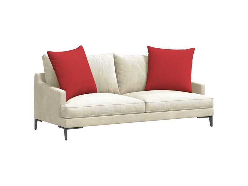 Lot de 2 coussins de canapé, coussins décoratifs tissu rouge 60 x 60 cm cf58946  - Conforama C