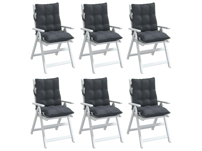 Lot de 6 coussins d'extérieur, coussins de chaise anthracite 100 x 50 x 7 cm aucun cf56429 - Conforama D