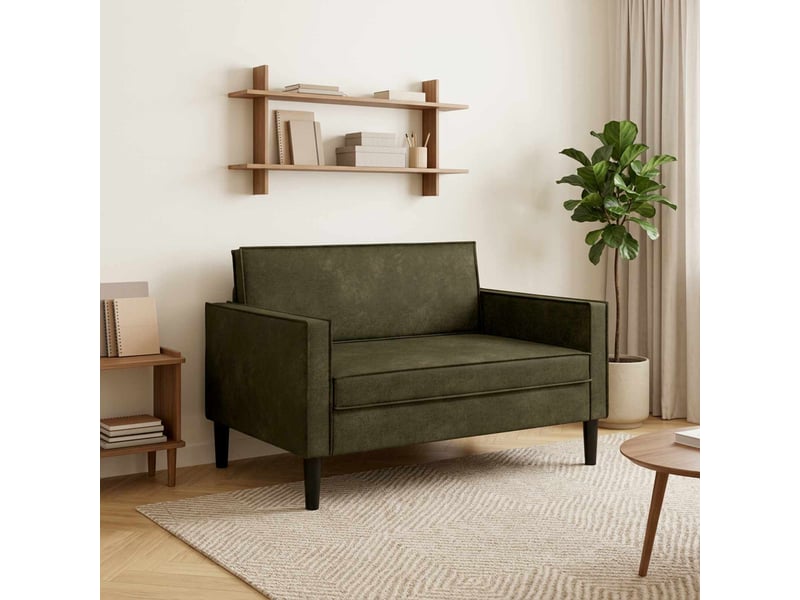  Vidaxl fauteuil xxl vert armée simili daim  - Conforama B
