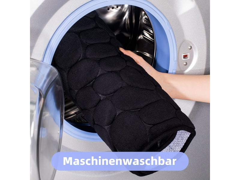 Tapis de bain, 40*60cm noir tapis salle de bain antidérapant absorbant tapis de salle de bain, mousse à mémoire de forme shower mat - Conforama D