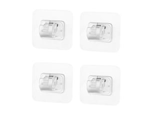 Porte-courrois adhésif, 2-paquets, clair, forte poignée, pour surfaces lisses