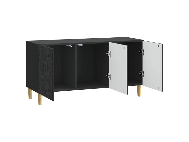  Meuble tv - banc tv - meuble de rangement 99 x 34,5 x 50 cm noir bois d'ingénierie  - Conforama D