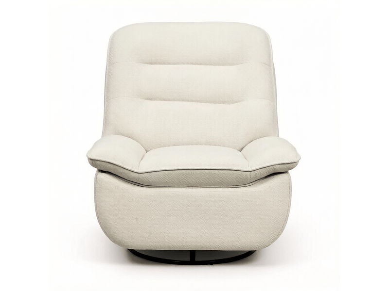  Fauteuil relax pivotant à 360° avec repose-pieds intégré beige T5828S00021 - Conforama A