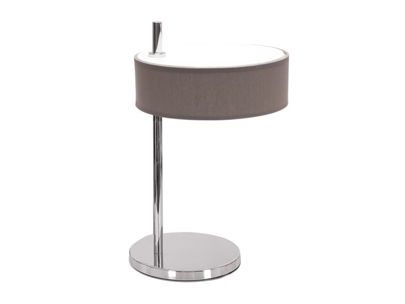  Lampe à poser fabrilamp haiti e14 coloris chrométaupe 37 x 22 x 26 cm 051971028 - Conforama A