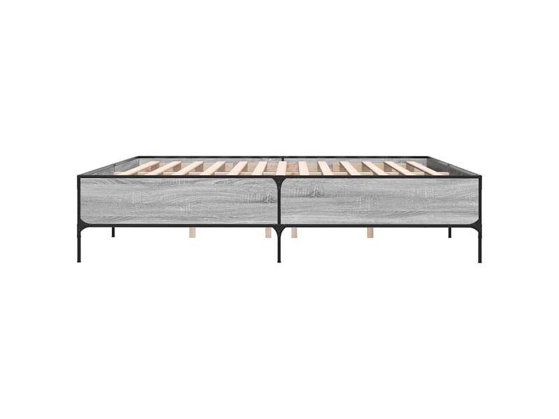  Lit double- lit adulte -  cadre de lit sans matelas sonoma gris 180x200 cm  - Conforama C