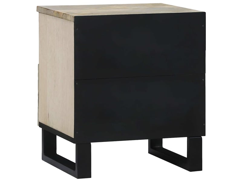  Table de chevet - cabinet de chevet - table de nuit 2 pc blanc 40 x 33 x 46 cm bois d'ingénierie  - Conforama E