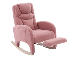 Fauteuil fixe MODENVIE  Tissu bouclette rose vendu A l'unité