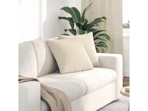 Lot de 2 coussins de canapé, coussins décoratifs tissu beige 45 x 45 cm cf58753
