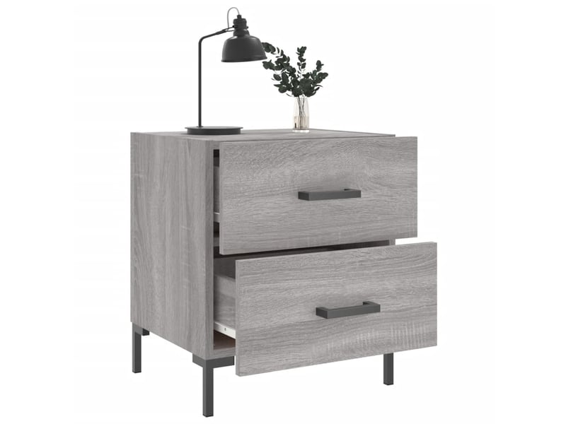  Lot de 2 table de chevet, table d'appoint sonoma gris 40x35x47,5 cm shl51971  - Conforama D