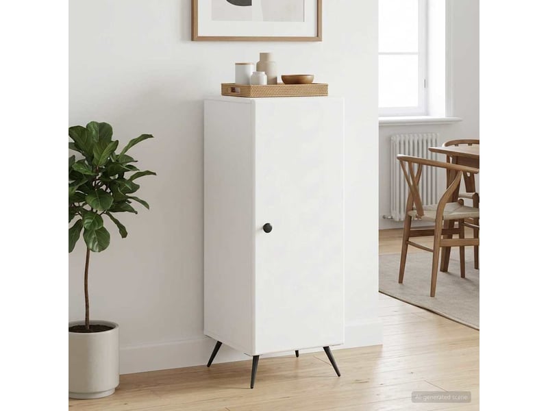Buffet - bahut - meuble de rangement blanc 33 x 34,5 x 90 cm bois d'ingénierie - Conforama D