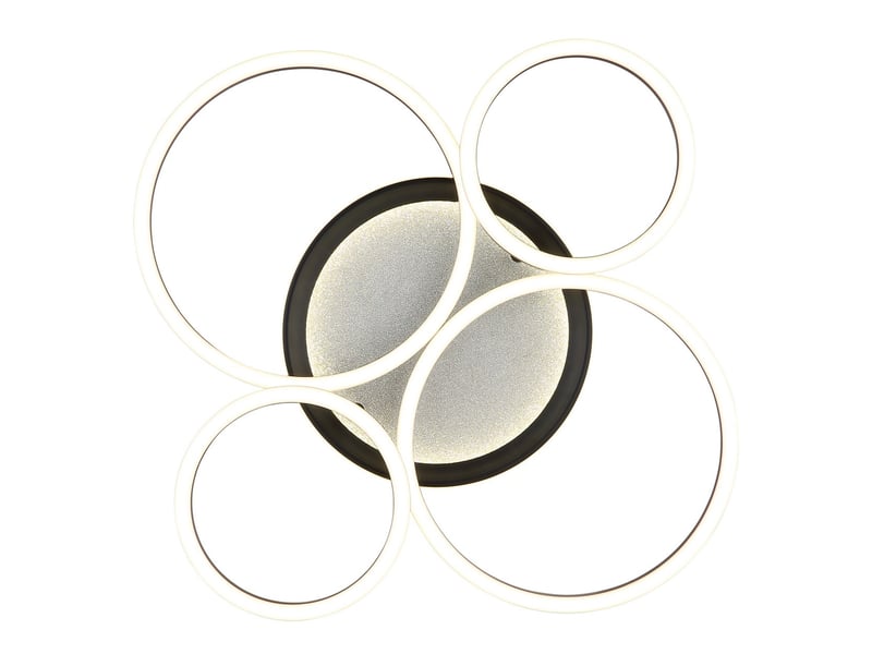  Globo alvis plafonnier semi-encastré led noir mat 4000k  - Conforama D