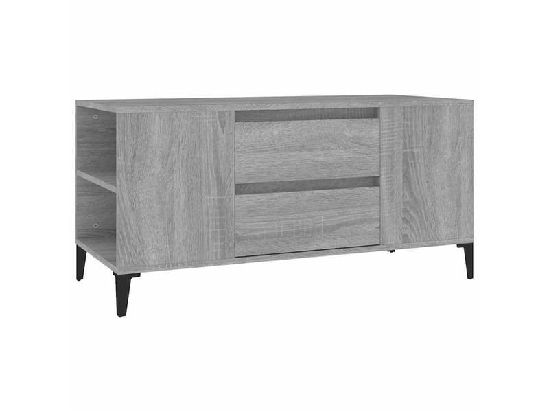 Meuble tv - banc tv - meuble de rangement sonoma gris 102x44,5x50 cm bois d'ingénierie  - Conforama A
