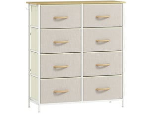 Chiffonnier 8 tiroir(s)    <strong></strong> <strong></strong> coloris beige largeur 86 cm hauteur 94.5 cm