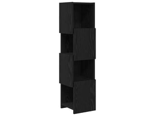 Meuble d'angle, meuble de rangement salon 25,5x25x102cm bois d'ingénierie chêne noir