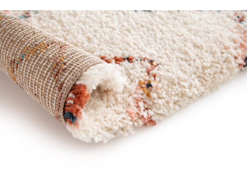  Tapis shaggy design doux et volumineux beige 80 x 150 cm  - Conforama D