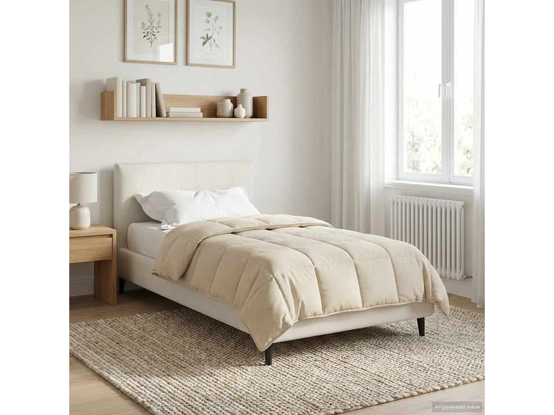  Couette - duvet d'été 135 x 200 cm été crème respirant  - Conforama D