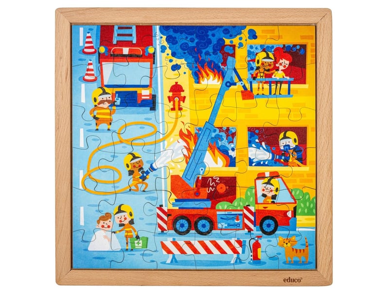  Educo services d'urgence - pompiers  36 pièces de puzzle 8719924067205 - Conforama B