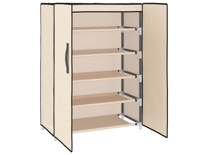  Meuble à chaussure, armoire à chaussures crème 60x28x90 cm tissu  - Conforama E