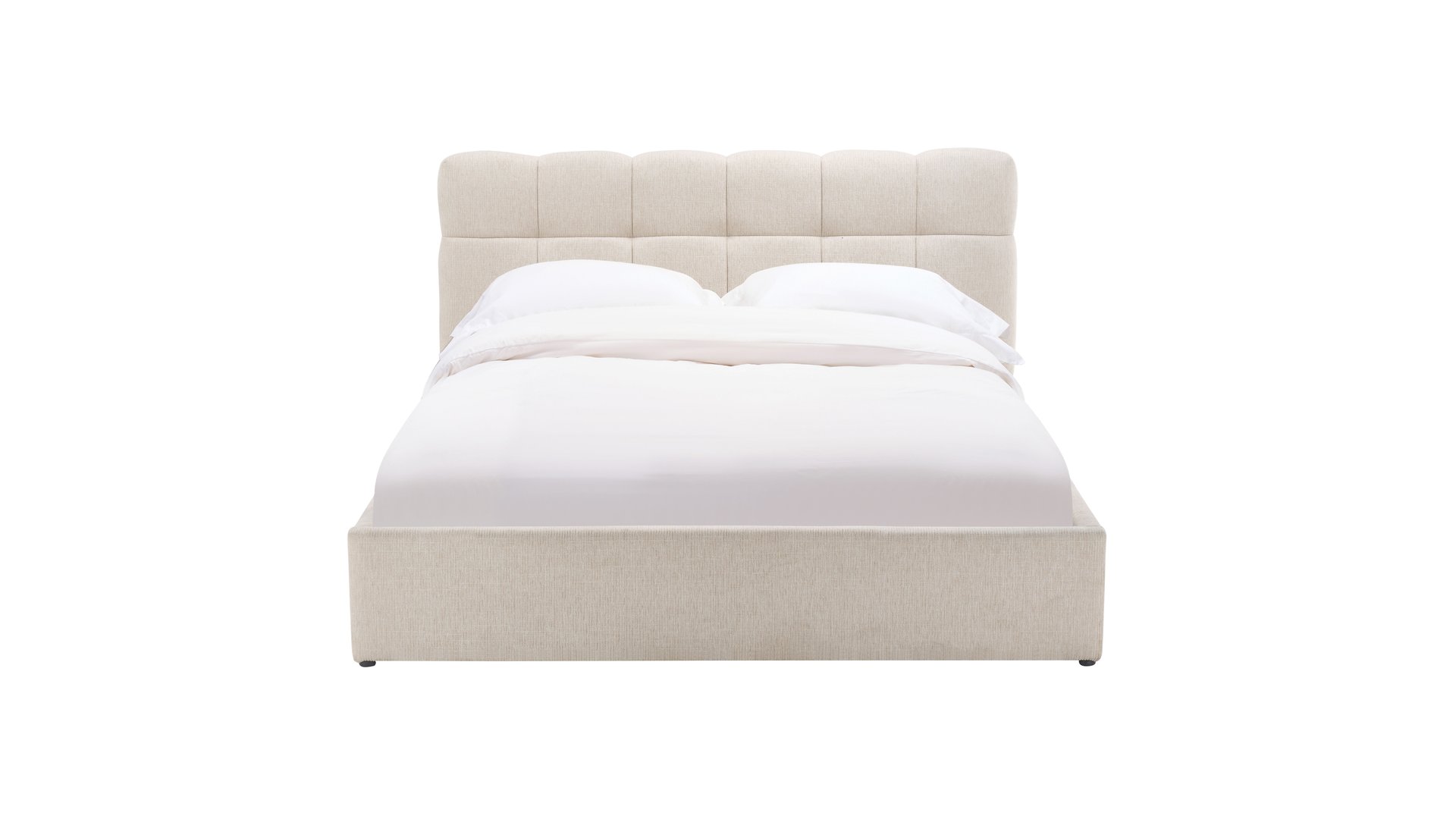 Lit adulte 160x200 cm NEWBEE beige 96.31 Conforama