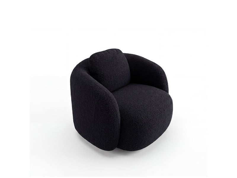  Fauteuil luna noir 3 places 3CA57.AS.1D.12 - Conforama C