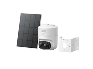 Caméra de sécurité connectée extérieure 2k avec panneau solaire, projecteur et suivi 360°