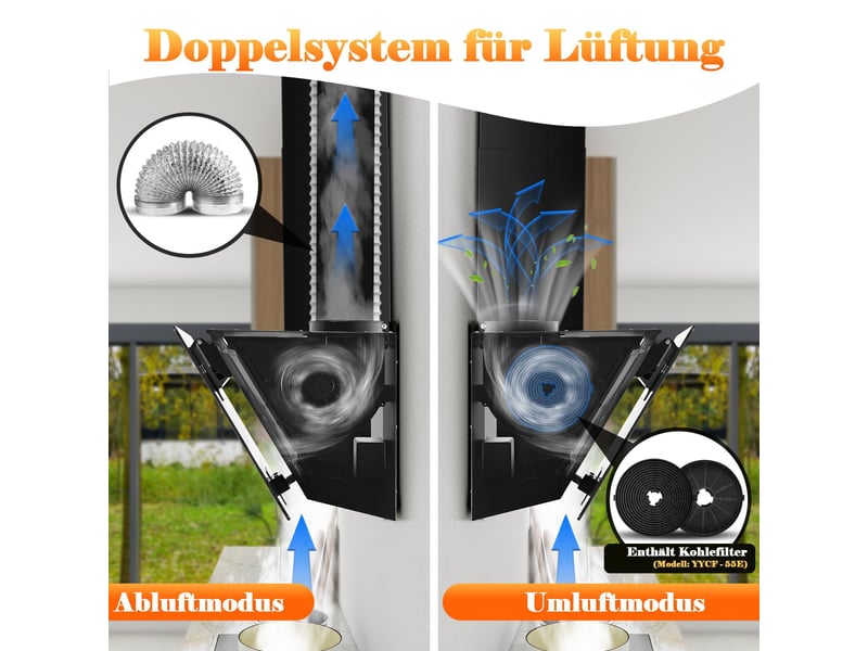  Hotte aspirante murale noire 90 cm, 450 m³h avec évacuation ou recyclage, 3 vitesses et fonction boost, commande tactile et led  - Conforama E