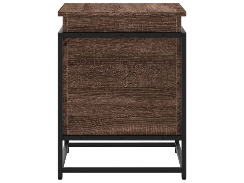  Boîte de rangement, coffre de rangement avec couvercle chêne marron bois ingénierie shl305  - Conforama E