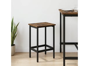 Tabouret de bar, chaise de bar chêne fumé 40x32x74 cm bois d'ingénierie shl38506