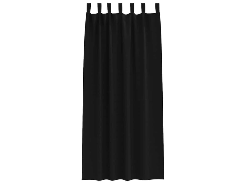 Lot de 2 rideaux occultants, rideaux black-out avec anneaux noir 245 x 140 cm cf44715  - Conforama D