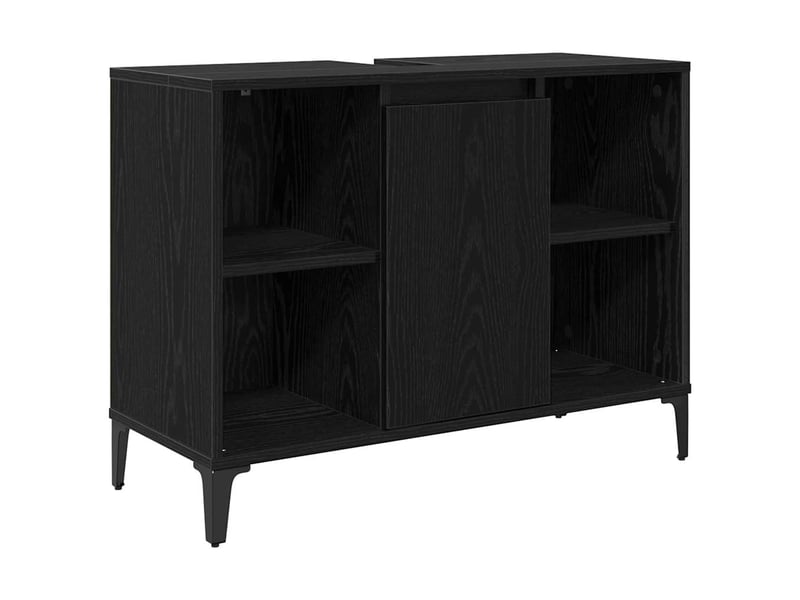  Ensemble de mobilier de salle de bain 3 pièces chêne noir cf64466  - Conforama E