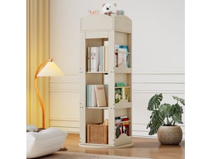 Bibliotheque coloris naturel 4 étagère(s) <strong>DESMIU</strong> <strong></strong> - 63 cm x 142 cm