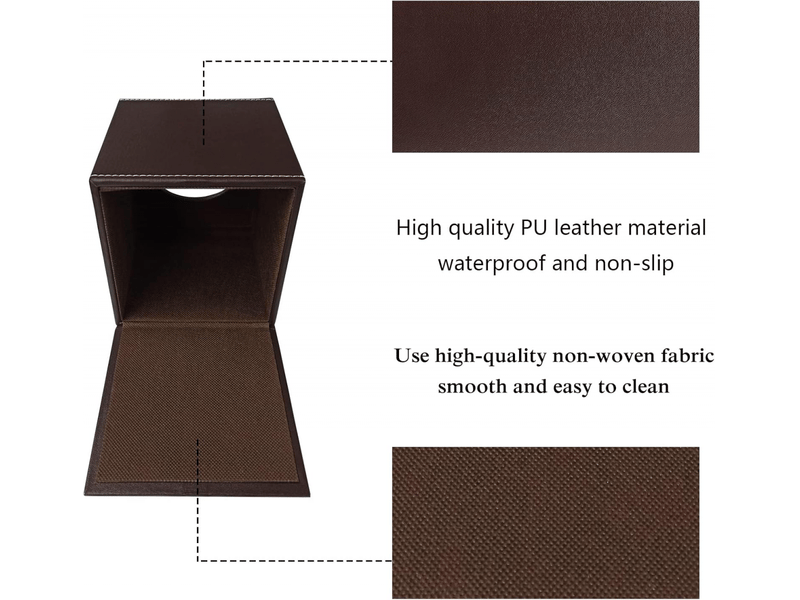  Étui carré en cuir pour boîte à mouchoirs - avec fond magnétique, pour la maison et le bureau - 1 pièce, 16×14×14cm (marron)  - Conforama C