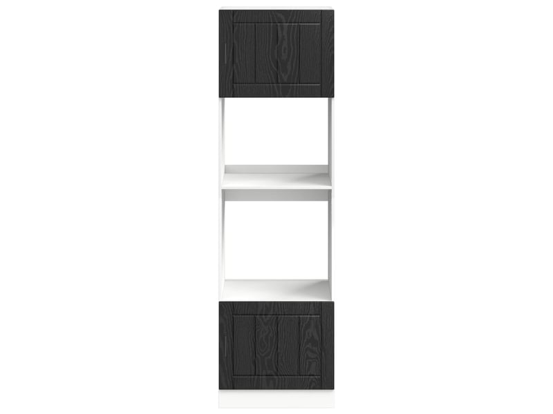 Armoire de cuisine, armoire de four porto chêne noir 60x57x207cm - Conforama E