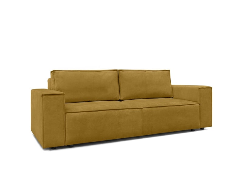 Canapé convertible 3 places avec coffre de rangement en tissu chenille bronze - harper Harper - Conforama E