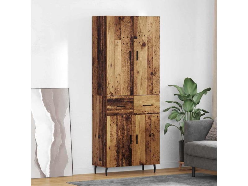 Buffet - haut armoire 2 pc bois ancien 69,5 x 34 x 180 cm - Conforama B