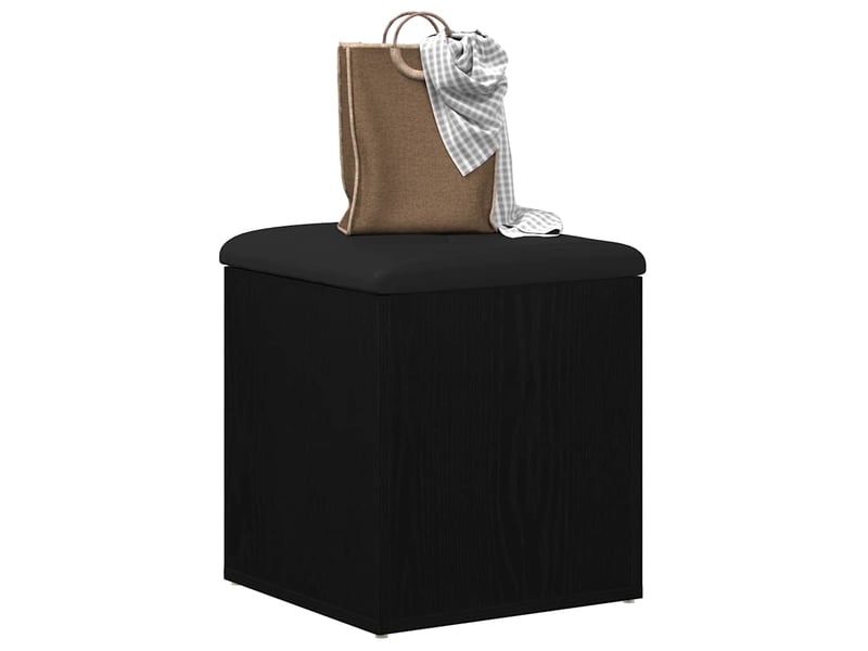  Banc chambre, banc de rangement chêne noir 42x42x45 cm bois d'ingénierie  - Conforama C
