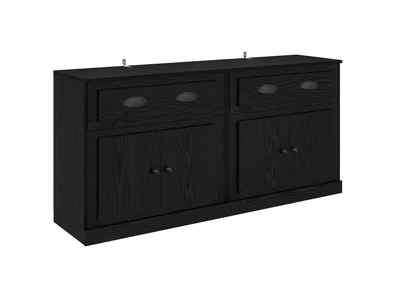  Buffet - bahut - meuble de rangements 2 pc chêne noir 70 x 35,5 x 67,5 cm bois d'ingénierie  - Conforama E