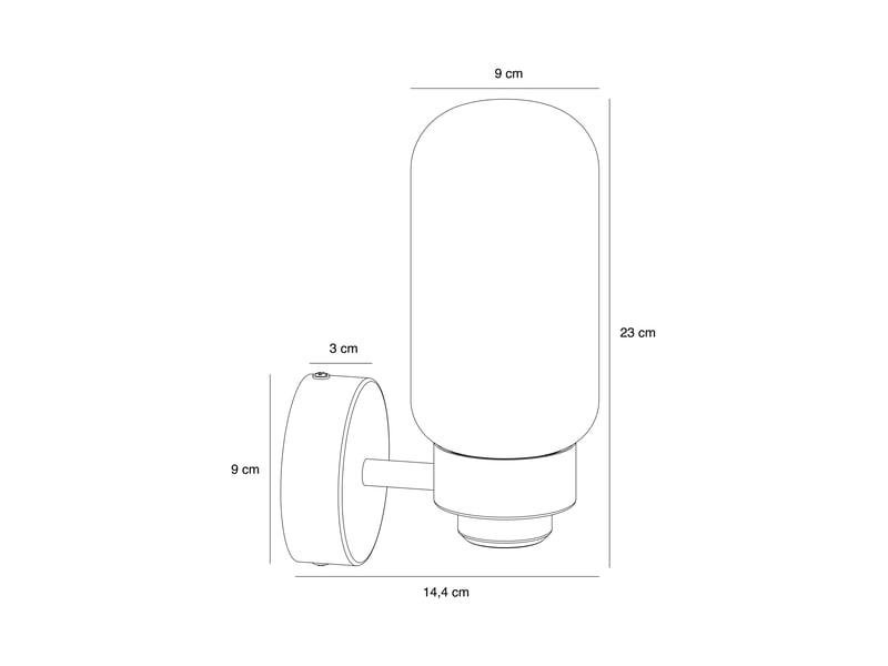Applique murale tutan  verrerie laiton, h.23 - ip44 - e14 nordlux intérieur 2310551035 - Conforama E
