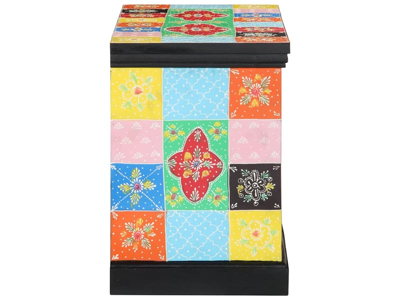  Meuble tv - banc tv - meuble de rangement 80 x 35 x 50 cm multicolore bois de mangue massif  - Conforama C