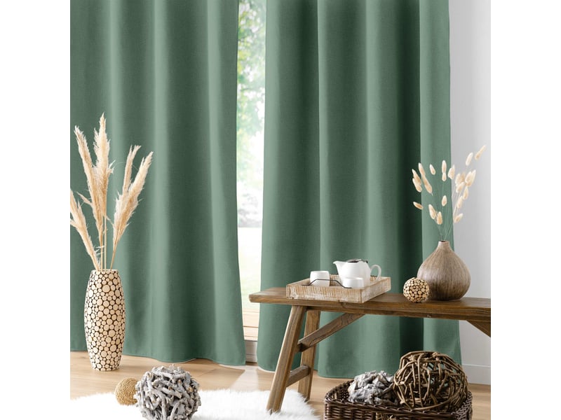  Rideau isolant uni chiné à œillets 140x260 cm 1613103 - Conforama C