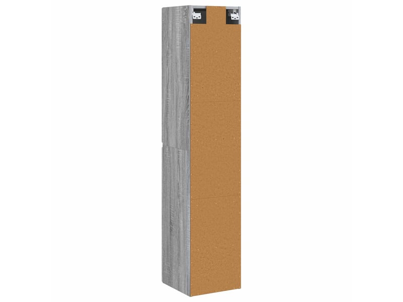 Cabinet salle de bain mural, meuble de rangement sonoma gris 33x34.5x160 cm shl9783 - Conforama E