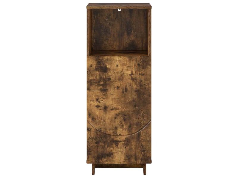  Armoire de salle de bain, meuble de rangement chêne fumé 36.5x38x95 cm  - Conforama D