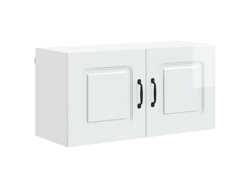  Meuble mural de cuisine | armoire de cuisine blanc brillant 80x31x40cm shl9750  - Conforama A