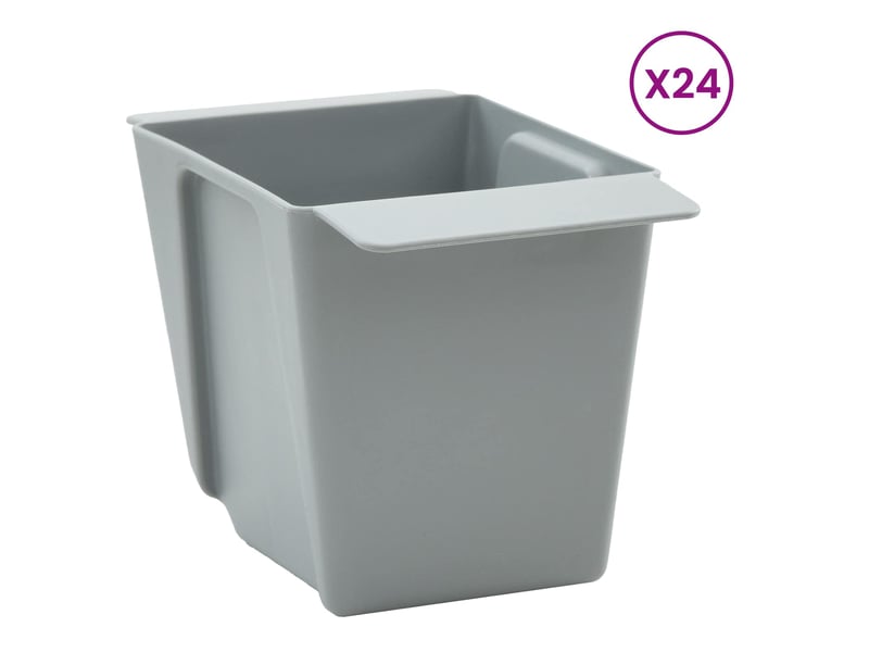 Jardinière - caisses à fleurs pour palettes euro 24 pcs gris clair - Conforama C