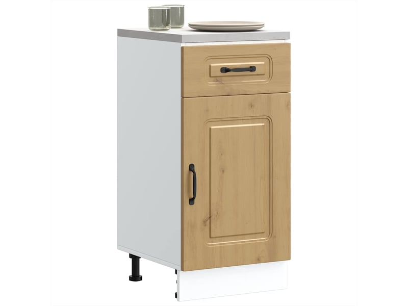 Meuble de rangement, armoire de cuisine kalmar chêne artisanal bois d'ingénierie shl8063 - Conforama B