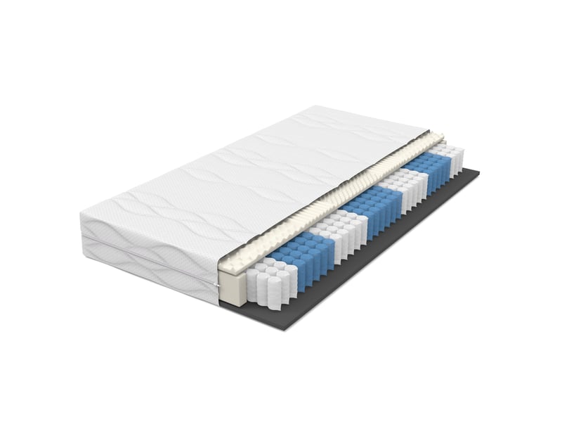  Matelas à ressorts ensachés 90 x 200 cm h3 blanc et gris  - Conforama A