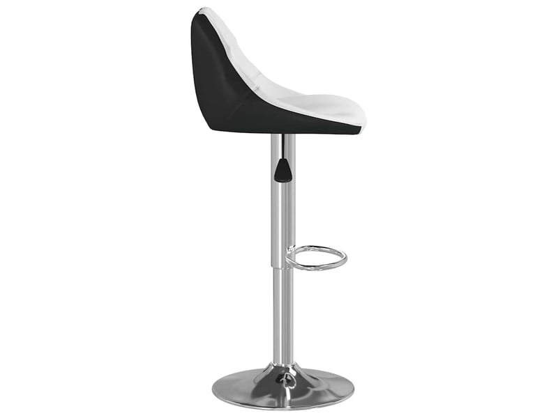  Lot de 2 tabouret de bar, chaise de bar blanc et noir similicuir  - Conforama E