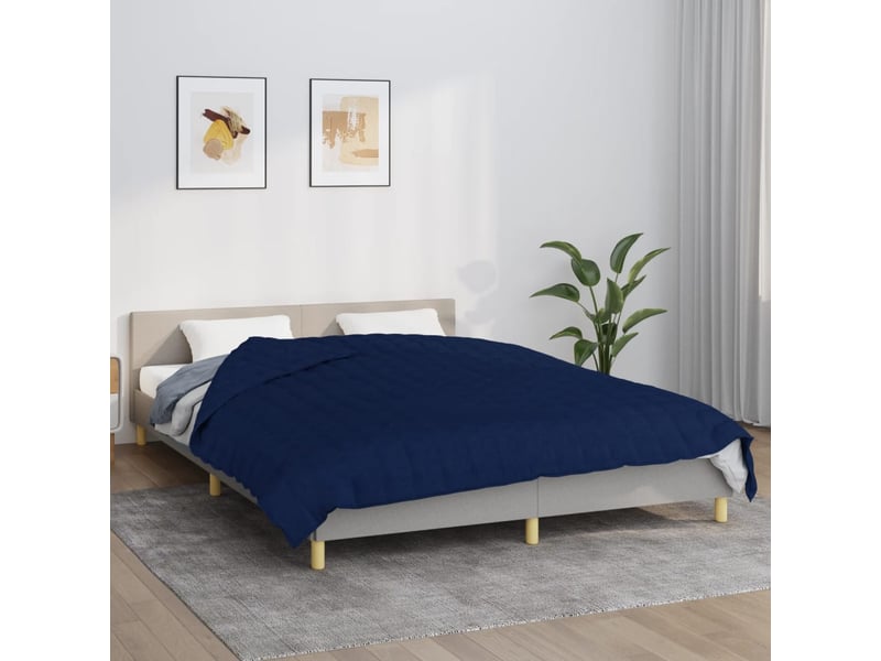  Couverture lestée adulte bleu 220x240 cm 15 kg tissu shl76625  - Conforama B