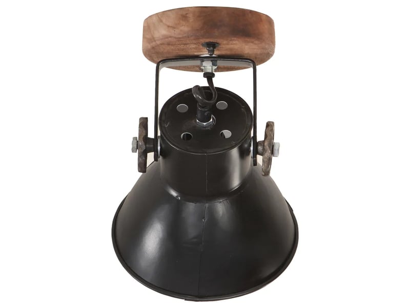  Lot de 2 lampes murales style industriel polyvalent 20 x 25 cm ambiance cosy en fer noir 02_0046650  - Conforama E